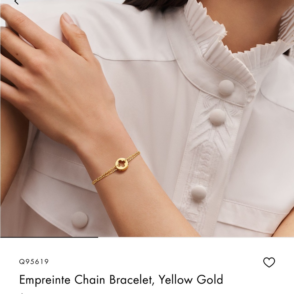 NEW 18k Louis Vuitton Double Chain Flower Charm Bracelet W/BOX(s) & RECEIPT
